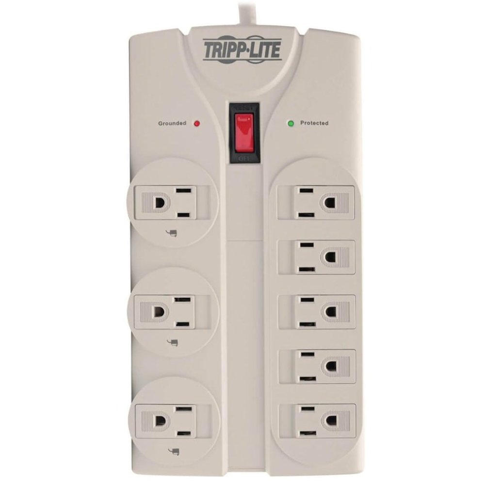 Tripp Lite 8 Outlet Surge Protector Power Strip, 8ft Cord Right Angle Plug🤩🤩🤩